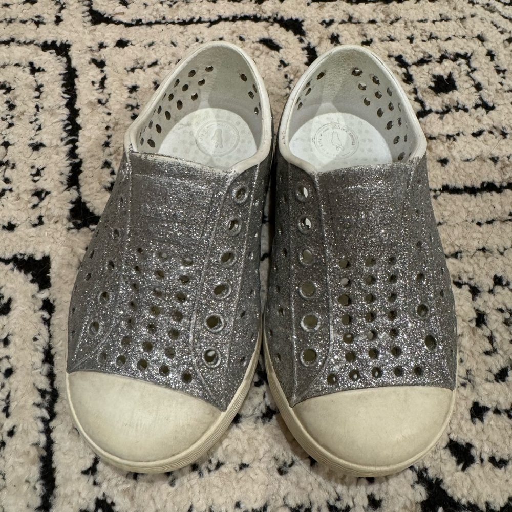 Toddler Native Silver Glitter Shoes